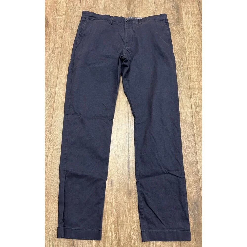 J Crew 484 Slim Pants Mens 32x30 Navy Blue Chino Casual AR885